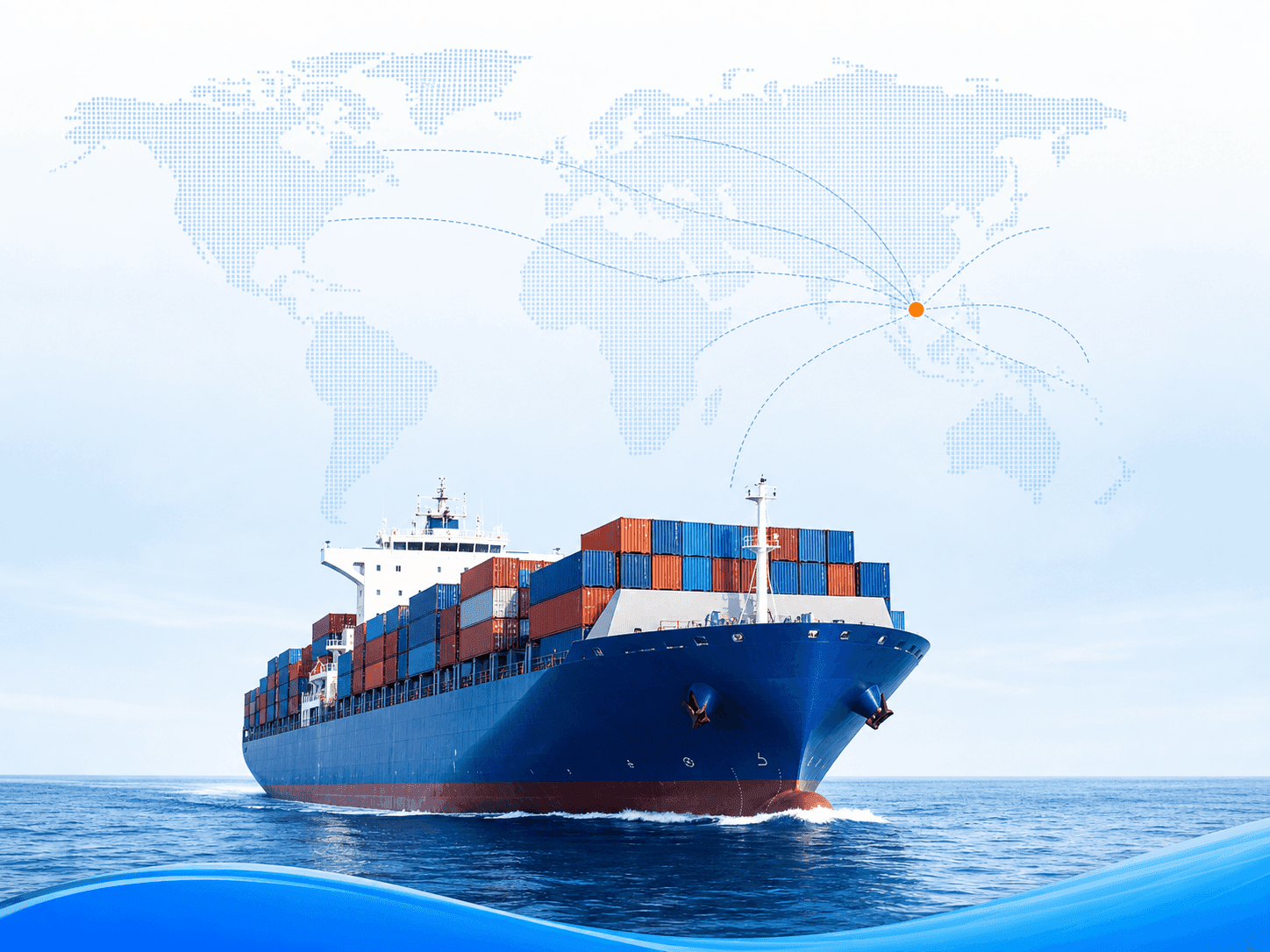 Cargo ship sailing from Thailand to global markets